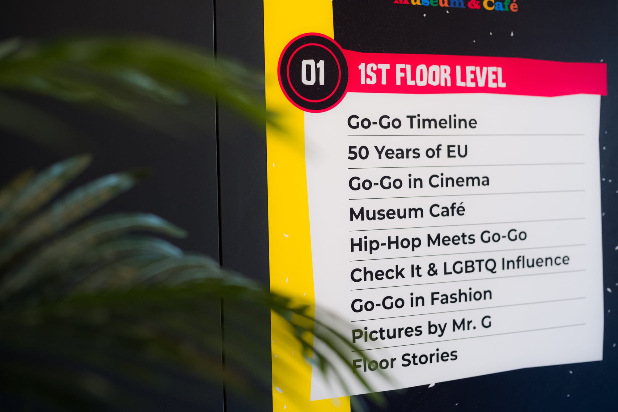 An image of the first floor directory.