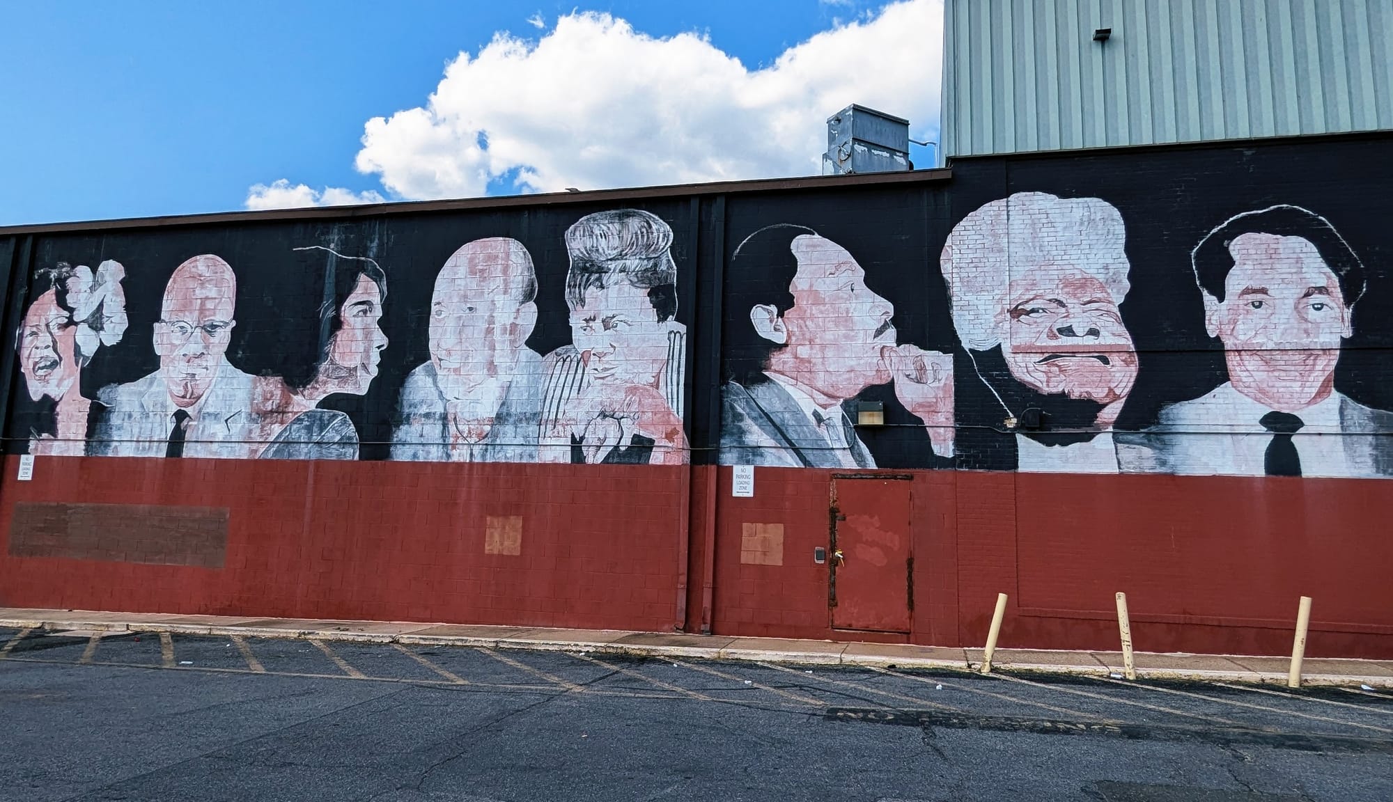 Mural of African American icons. 