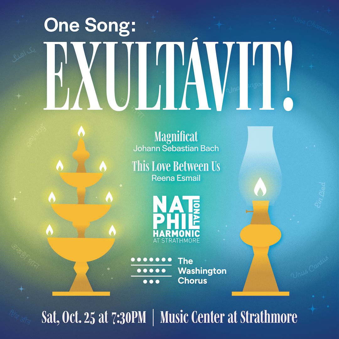 An ad for a concert called Exultávit! at the Music Center at Strathmore on Saturday, Oct. 25 at 7:30 p.m.