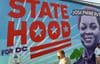 A mural calls for statehood for D.C.