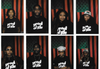 Polaroid portraits of Black people wearing shirts that read "Proof of Life," in front of an African African flag.