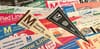 A collection of vintage Metro pennants 