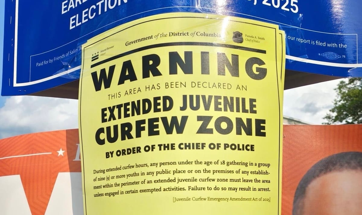 D.C. wants to stop kids from gathering at night