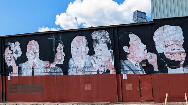 Mural of Black icons. 