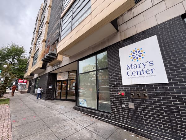 The outside of Mary's Center, a health clinic on Georgia Avenue.